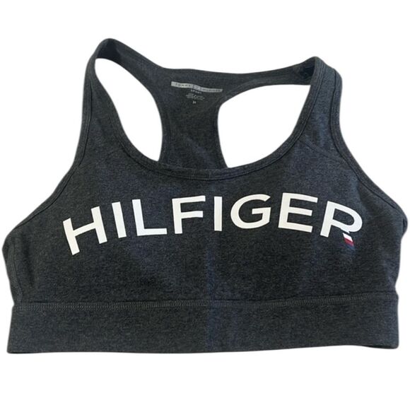 Tommy Hilfiger Other - Tommy Hilfiger Gray White Sports Bra Size Medium